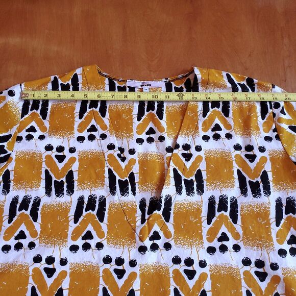 African Dashiki Traditional Short Sleeve V Neck Shirt Midget Giraffe Size S M - Picture 5 of 8